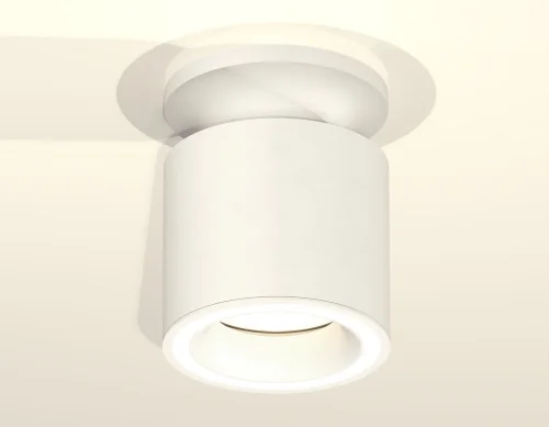 Светильник накладной XS7401063 Ambrella light белый 1 лампа, основание белое в стиле хай-тек современный круглый фото 4