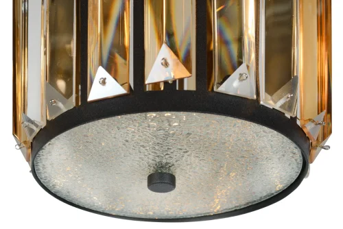 Светильник подвесной Royal 10390-1P BK iLamp прозрачный 1 лампа, основание чёрное в стиле современный американский  фото 3