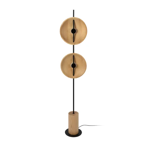Торшер LED Wood 10451F LOFT IT коричневый на 2 лампы, основание чёрное коричневое в стиле современный лофт 