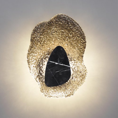 Бра LED Coralla 5461/12WL Odeon Light чёрный серый на 1 лампу, основание чёрное в стиле современный арт-деко флористика отражённый свет фото 3