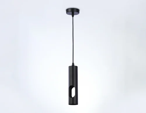 Светильник подвесной TN5108 Ambrella light чёрный 1 лампа, основание чёрное в стиле хай-тек современный трубочки фото 4