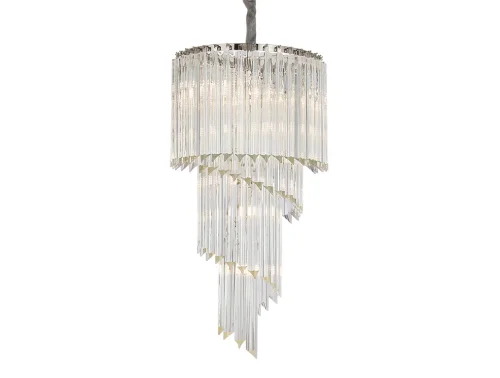 Светильник подвесной 8711/S Newport прозрачный 11 ламп, основание никель в стиле американский современный классический  фото 2