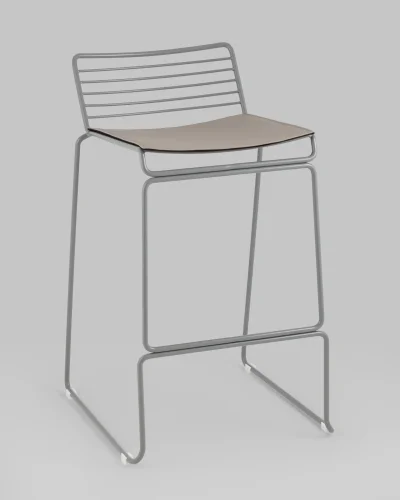 Стул полубарный Danny, серый, с подушкой УТ000038988 Stool Group, /, ножки//, размеры - *800***380*470