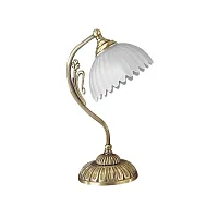 Настольная лампа P 2620 Reccagni Angelo белая 1 лампа, основание античное бронза латунь металл в стиле классический 
