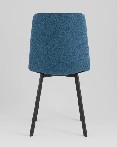 Стул Chilly, рогожка Lumos, темно-синий, сиденье УТ000039784 Stool Group, синий/рогожка, ножки/металл/чёрный, размеры - ***** фото 5