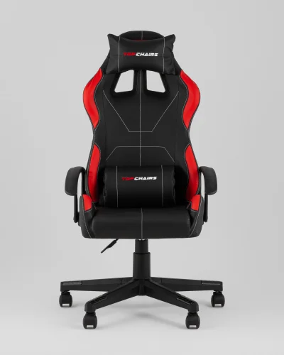 Кресло спортивное TopChairs Wyvern, черно-красный УТ000039486 Stool Group, чёрный красный/экокожа, ножки/полимер/чёрный, размеры - 1110*1210**** фото 7