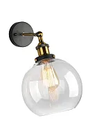Бра лофт Florentina OML-90701-01 Omnilux прозрачный 1 лампа, основание бронзовое в стиле лофт 