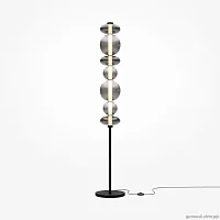 Торшер LED Futuro MOD307FL-L40B3K Maytoni выдувное серый на 1 лампу, основание чёрное в стиле арт-деко современный 