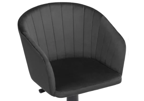 Компьютерное кресло Тибо графитовый 464223 Woodville, графит/велюр, ножки/пластик/чёрный, размеры - *900***600*600 фото 5