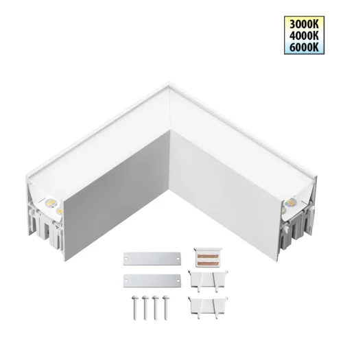 Светильник соединитель «L» с переключателем цветовой темперетуры Fatto 359608 Novotech белый на 1 лампу, основание белое в стиле современный хай-тек 