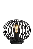 Настольная лампа Manuela 78574/25/30 Lucide чёрная 1 лампа, основание чёрное металл в стиле современный 