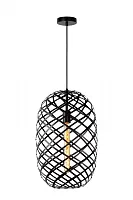 Светильник подвесной Wolfram 21417/32/30 Lucide чёрный 1 лампа, основание чёрное в стиле современный лофт 