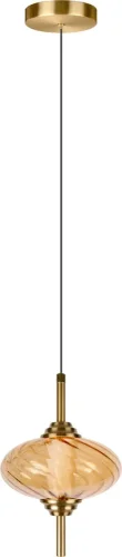 Светильник подвесной LED Helix 10421/C Amber LOFT IT янтарный на 1 лампу, основание бронзовое в стиле современный 