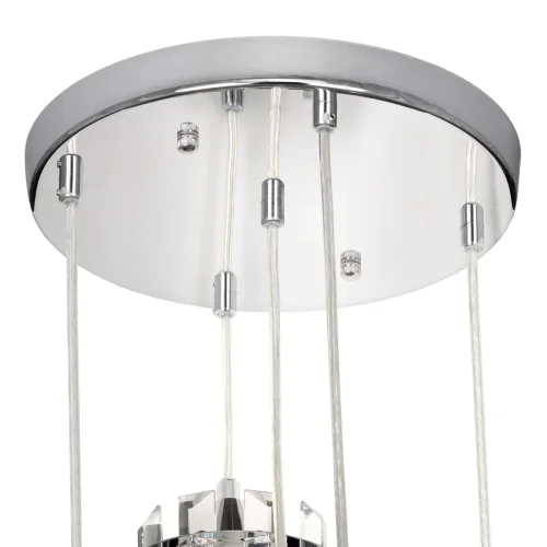 Светильник подвесной Джейн CL306051 Citilux прозрачный 5 ламп, основание хром в стиле классический каскад фото 5