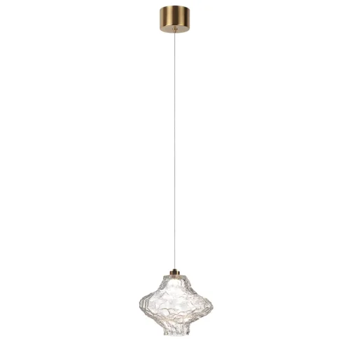 Светильник подвесной LED Ordi 5107/3L Odeon Light прозрачный на 1 лампу, основание античное бронза в стиле арт-деко современный фото 3