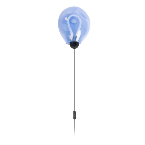 Бра с выключателем LED Joy 10291 Blue LOFT IT синий на 1 лампа, основание чёрное в стиле арт-деко  фото 2