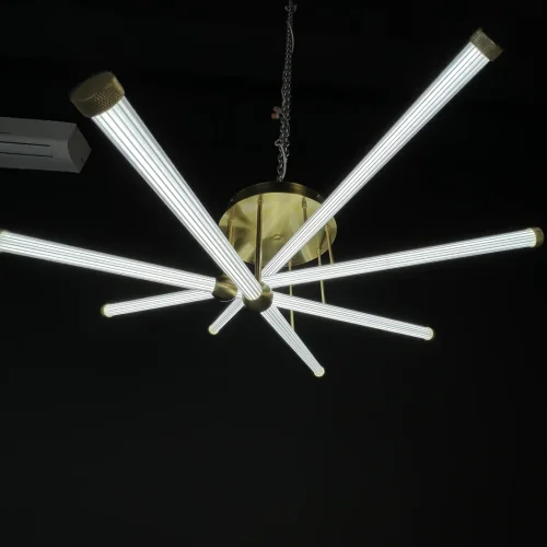 Люстра потолочная BEKKA D81 203761-26 ImperiumLoft белая на 4 лампы, основание латунь в стиле современный  фото 14