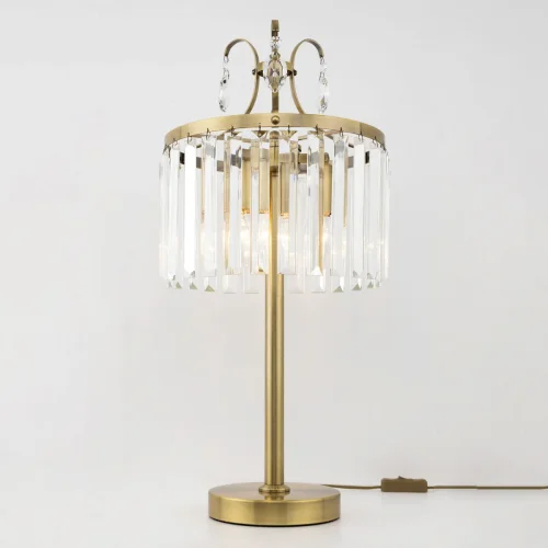 Настольная лампа Инга CL335833 Citilux прозрачная 3 лампы, основание бронзовое металл в стиле современный  фото 4