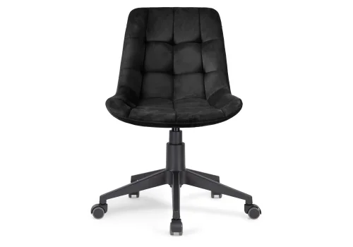 Компьютерное кресло Келми 1 черный / черный 518301 Woodville, чёрный/велюр, ножки/пластик/чёрный, размеры - *880***510*610 фото 2