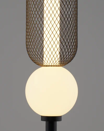 Светильник подвесной LED Lattice V11251-PL Moderli белый чёрный на 1 лампу, основание чёрное в стиле современный фото 6