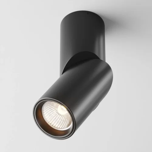 Светильник накладной LED Dafne C027CL-L10B Maytoni чёрный на 1 лампу, основание чёрное в стиле современный круглый фото 5