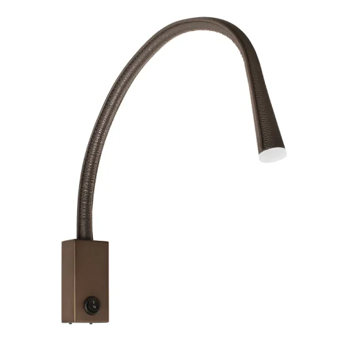 Бра с выключателем LED Arrow 10398 LOFT IT коричневый на 1 лампу, основание коричневое в стиле современный для чтения гибкая ножка