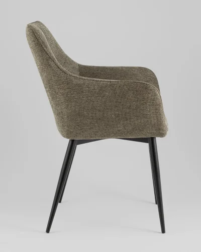 Стул обеденный Lynet, серо-зеленый УТ000039282 Stool Group, зелёный/рогожка, ножки/металл/чёрный, размеры - ***** фото 3