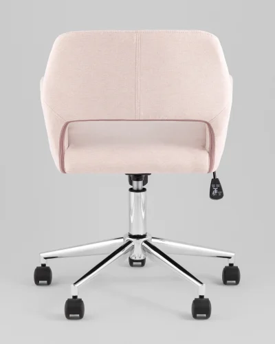 Стул офисный ROSS, рогожка, светло-розовый УТ000039439 Stool Group, розовый/рогожка, ножки/металл/хром, размеры - *840**** фото 4