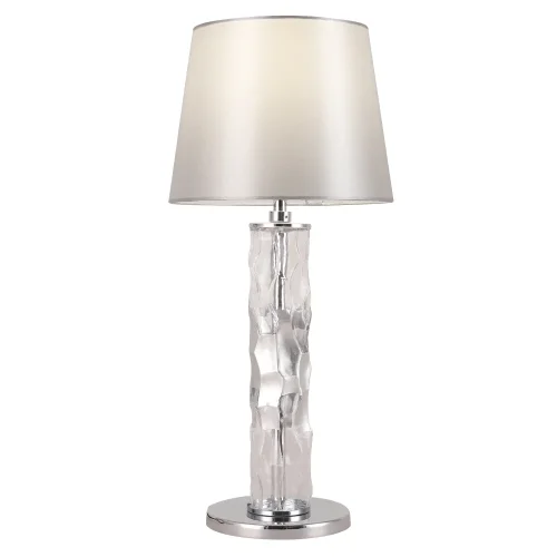 Настольная лампа PRIMAVERA LG1 CHROME Crystal Lux прозрачная на 1 лампу, основание хром металл в стиле современный фото 3