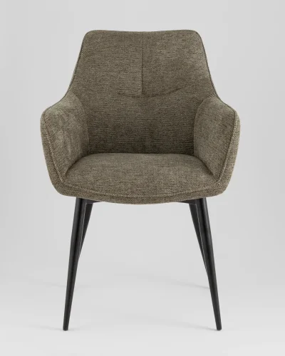 Стул обеденный Lynet, серо-зеленый УТ000039282 Stool Group, зелёный/рогожка, ножки/металл/чёрный, размеры - ***** фото 2