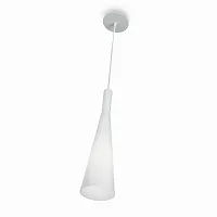 Светильник подвесной MILK SP1 Ideal Lux белый на 1 лампу, основание белое в стиле современный 
