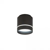 Светильник накладной LED Борн CL745021N Citilux чёрный 1 лампа, основание чёрное в стиле хай-тек современный круглый
