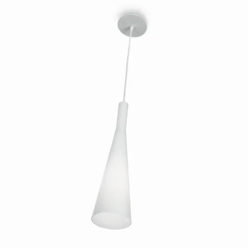 Светильник подвесной MILK SP1 Ideal Lux белый на 1 лампу, основание белое в стиле современный 