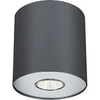 Светильник накладной Point Graphite 6007-NW Nowodvorski серый на 1 лампу, основание серое в стиле современный круглый
