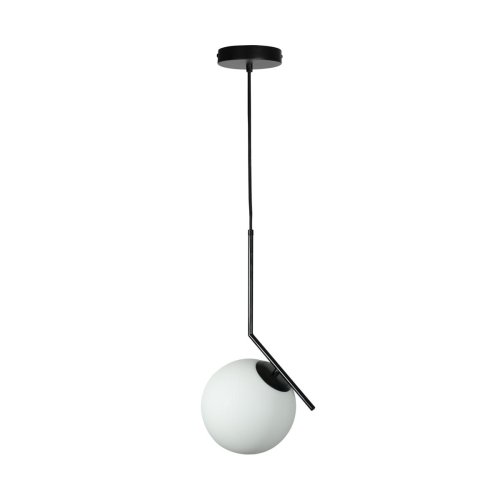Светильник подвесной Icl 2579-A LOFT IT белый 1 лампа, основание чёрное в стиле современный шар