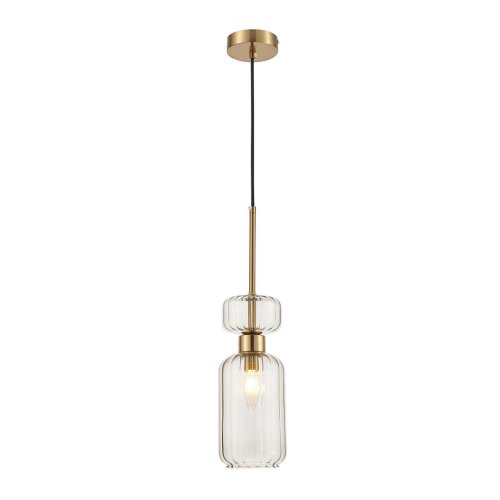 Светильник подвесной Gloss 1141/1S Beige Escada бежевый 1 лампа, основание медь в стиле модерн  фото 5