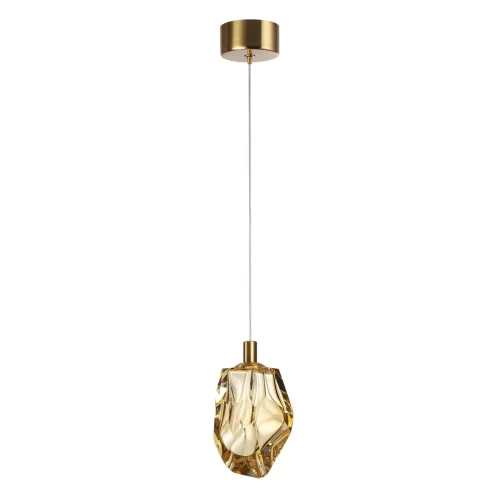Светильник подвесной Gemme 7111/4LC Odeon Light янтарный на 1 лампу, основание бронзовое в стиле классический современный выдувное Светильник подвесной Gemme 7111/4LC Odeon Light янтарный на 1 лампу, основание бронзовое в стиле классический современный выдувное