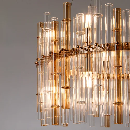 Люстра подвесная Crystalla A4111LM-16GO Arte Lamp прозрачная на 16 ламп, основание золото в стиле современный фото 3 Люстра подвесная Crystalla A4111LM-16GO Arte Lamp прозрачная на 16 ламп, основание золото в стиле современный фото 3