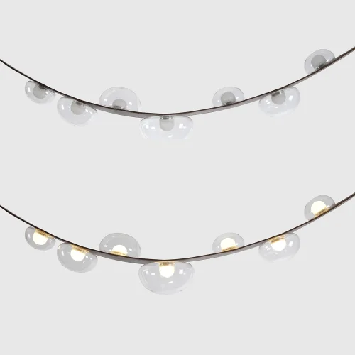 Светильник подвесной LED BOSQUE SP7 L3000 BROWN/TRANSPARENT Crystal Lux прозрачный на 7 ламп, основание коричневое в стиле современный фото 5