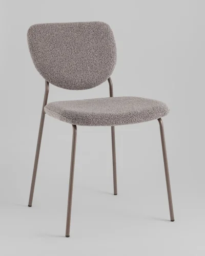Стул обеденный Gigi, тёмно-серый букле, серые ножки УТ000039039 Stool Group, серый/букле, ножки/металл/, размеры - *****