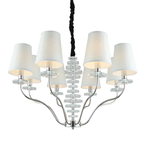 Люстра подвесная Ameglia OML-89503-08 Omnilux голубая на 8 ламп, основание хром в стиле классический Люстра подвесная Ameglia OML-89503-08 Omnilux голубая на 8 ламп, основание хром в стиле классический