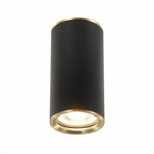 Светильник накладной Chomus ST111.437.01 ST-Luce чёрный 1 лампа, основание чёрное в стиле хай-тек круглый