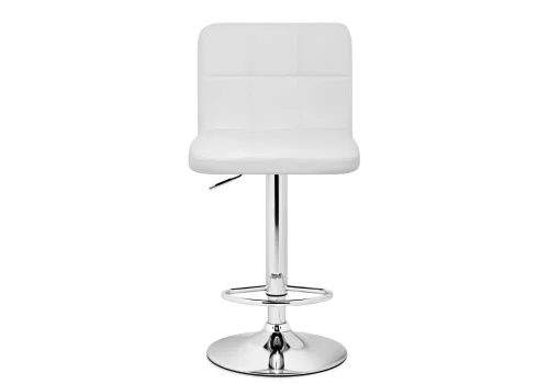 Барный стул Paskal white / chrome 15436 Woodville, белый/экокожа, ножки/металл/хром, размеры - *1090***430*530 фото 2