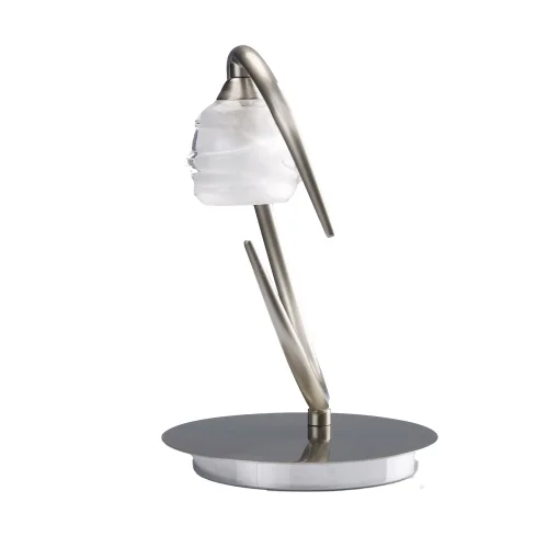 Настольная лампа LOOP NIQUEL SATINADO 1817 Mantra прозрачная 1 лампа, основание матовое хром металл в стиле современный  фото 2