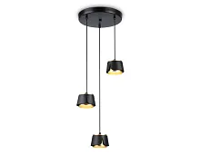 Светильник подвесной TN71252 Ambrella light чёрный 3 лампы, основание чёрное в стиле хай-тек современный каскад