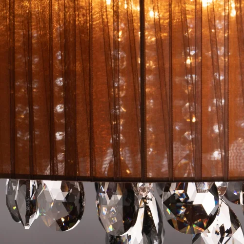 Люстра потолочная Жаклин 465017006 MW-Light серая коричневая на 6 ламп, основание хром в стиле классический  фото 6