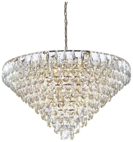 Люстра подвесная хрустальная Lavinia WE106.29.103 Wertmark прозрачная на 29 ламп, основание золотое в стиле классический 