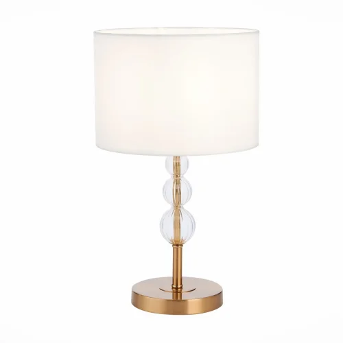 Настольная лампа Ramer SLE105714-01 Evoluce белая 1 лампа, основание латунь стекло металл в стиле современный 