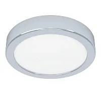 Светильник накладной LED Fueva 901762 Eglo белый на 1 лампу, основание хром в стиле современный круглый