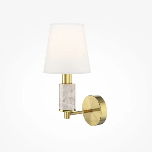 Бра Lira MOD483WL-01BS Maytoni белый на 1 лампу, основание латунь в стиле современный фото 4